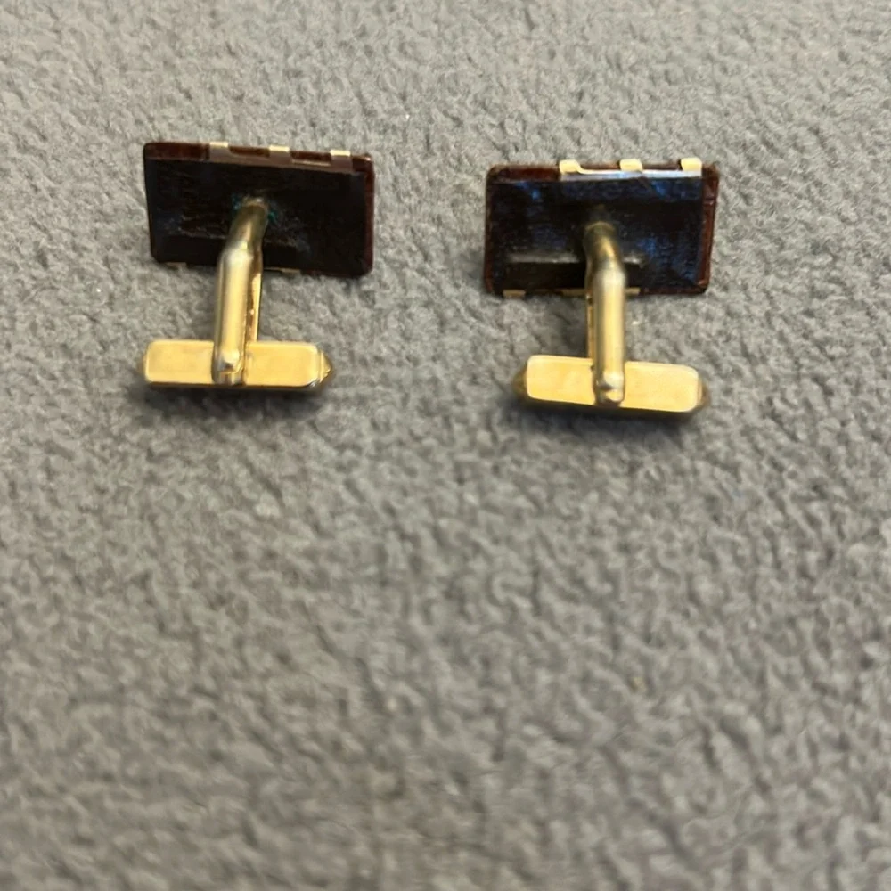 Vintage Swank Men's Cuff Links Gold Tone